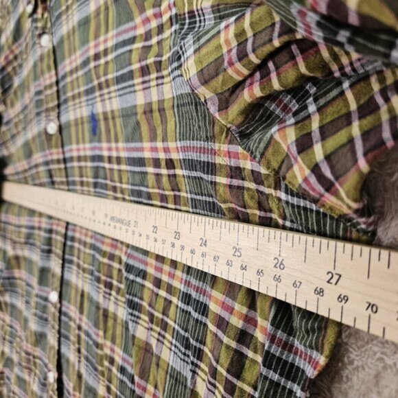 Ralph Lauren Classic Fit Plaid Shirt Multicolor Long Sleeve Button-Down Mens XL - Picture 4 of 10